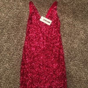 Red Sequin Cocktail Dress, never worn, with tags